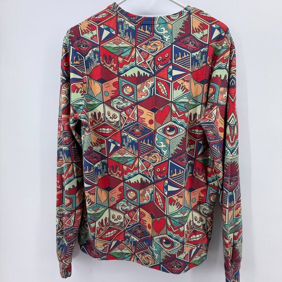 Aloha from Deer Streetwear Funky Colorful Artsy Dragon Sweatshirt Size M - Picture 5 of 12